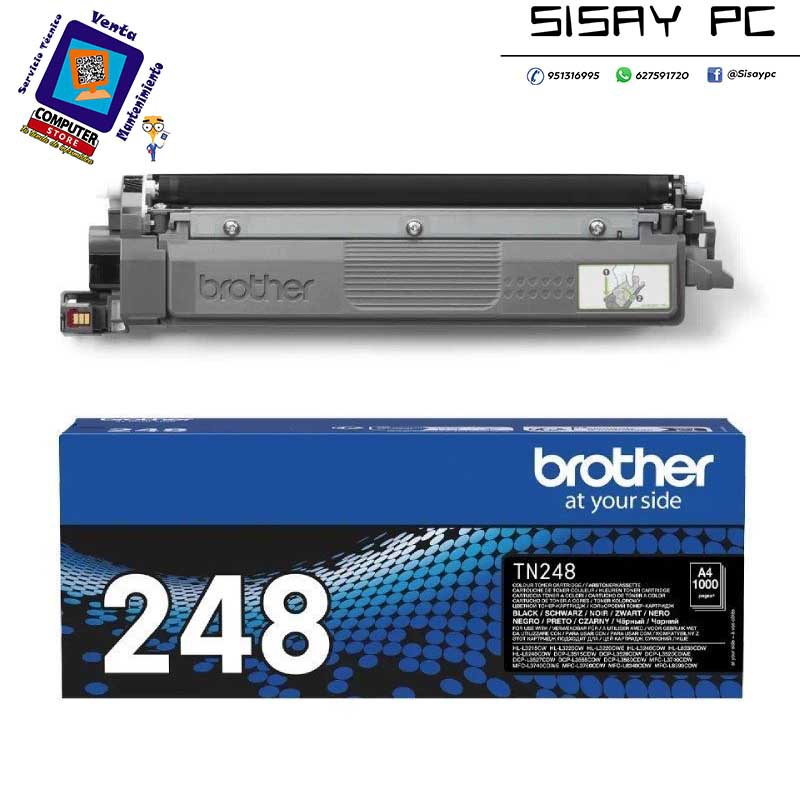 Tóner Original Brother TN248BK/ Negro