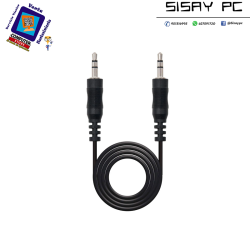 Cable Estéreo  Jack 3.5 Macho - Jack 3.5 Macho/ 1m/ Negro