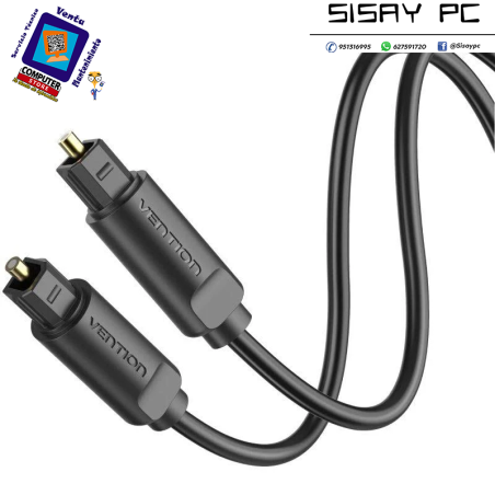 Cable de Audio de Fibra óptica  1.5m/ Negro