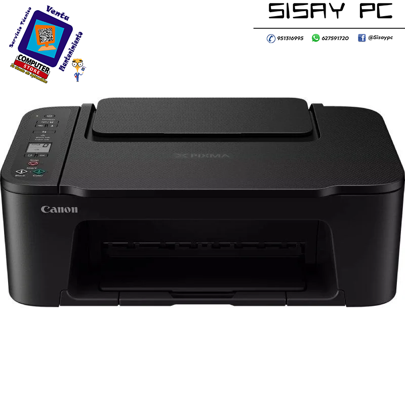 Impresora multifunción tinta - Canon Pixma TS3750i, Color, Pantalla LCD Monocroma, Negro