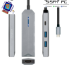 Docking USB Tipo-C Aisens ASUC-4P002-GR/ 1xHDMI/ 2xUSB/ 1xUSB Tipo-C PD/ Gris
