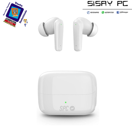 Auriculares Bluetooth SPC Ether 2 Pro con estuche de carga/ Autonomía 6.5h/ Blancos