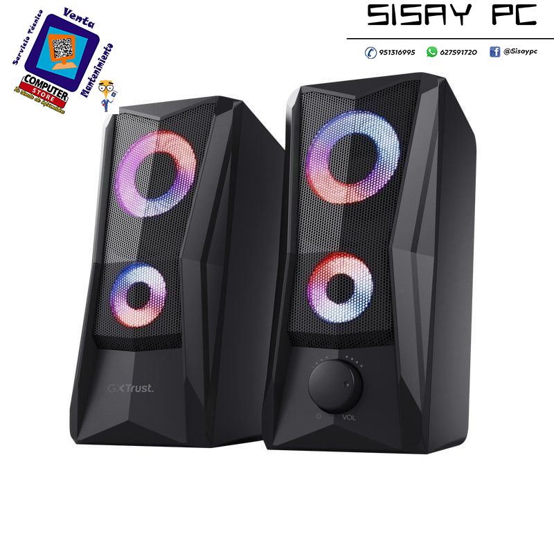 Altavoces Trust Gaming GXT 606 JAVV/ 12W/ 2.0/ Negros