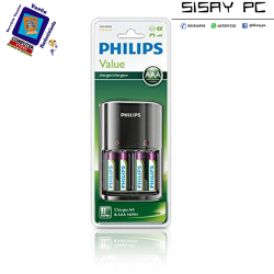 CARGADOR PILAS PHILIPS SCB1450NB AA&AAA + 4 PILAS