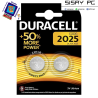Pack de 2 Pilas de Botón Duracell DL2025B2/ 3V