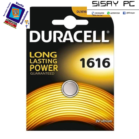 Pila de Botón Duracell CR1616/ 3V
