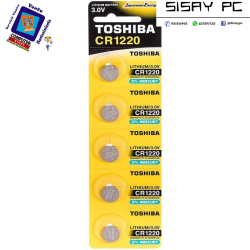 Pack de 5 Pilas de Botón Toshiba CR1220/ 3V