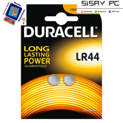 Pack de 2 Pilas de Botón Duracell LR44/ 1.5V/ Alcalinas