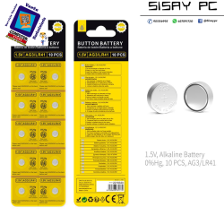 Pila boton Alcalina LR41 (10 Uds) 1.5V / LT56 / Ag3