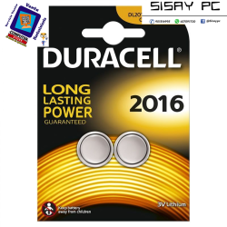 Pack de 2 Pilas de Botón Duracell DL2016B2/ 3V