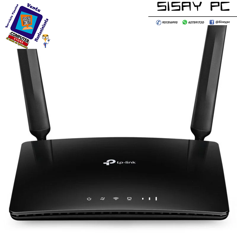 Router Inalámbrico 4G TP-Link TL-MR6400 300Mbps/ 2.4GHz/ 2 Antenas/ WiFi 802.11b/g/n