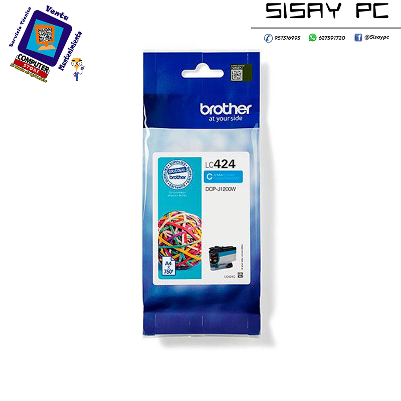 CARTUCHO BROTHER LC424 CIAN DCPJ1200W 750PAG