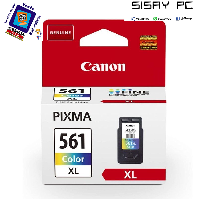 Cartucho de Tinta Original Canon CL-561XL Alta Capacidad/ Tricolor