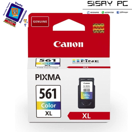 Cartucho de Tinta Original Canon CL-561XL Alta Capacidad/ Tricolor