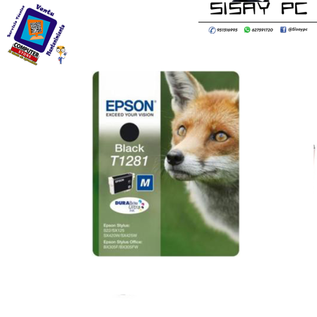 CARTUCHO EPSON STYLUS BX305-320-SX420-525 NEGRO