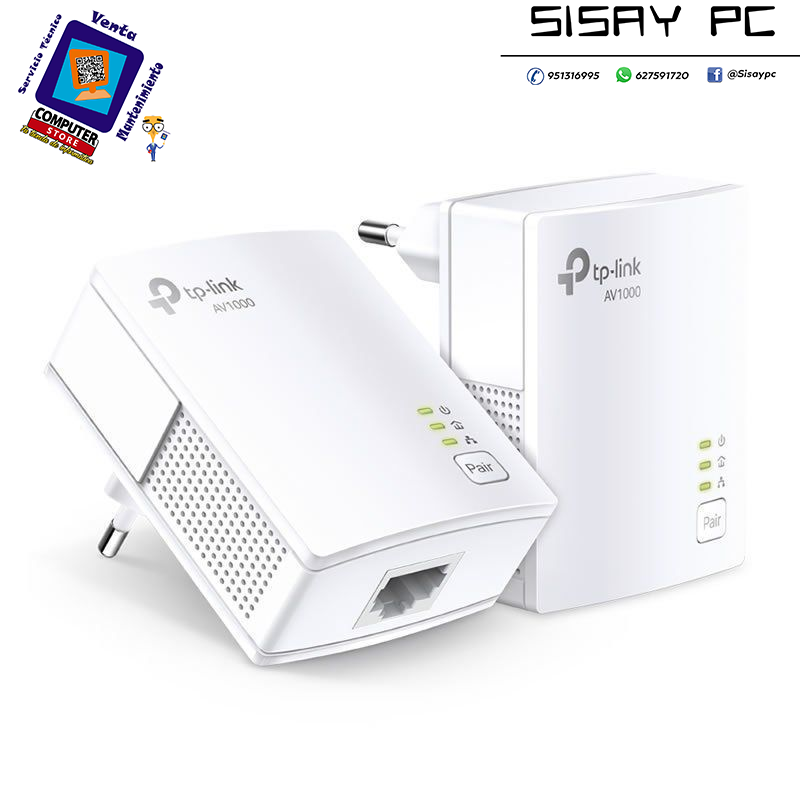 Adaptador Powerline TP-Link TL-PA7017Kit 1000Mbps/ Alcance 300m/ Pack de 2 PLC