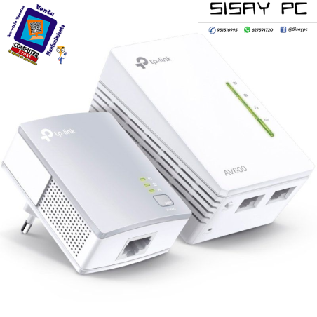 Adaptador Powerline TP-Link WPA4221KIT 600Mbps/ Alcance 300m/ Pack de 2 PLC Wifi