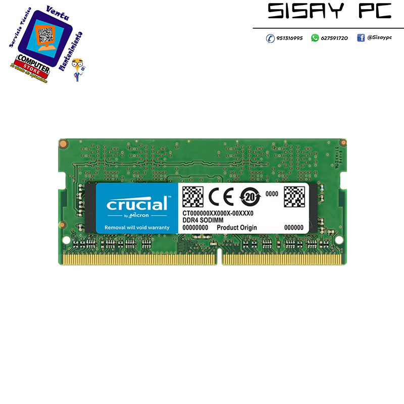 MEMORIA CRUCIAL SODIMM DDR4 4GB 2400MHZ CL17