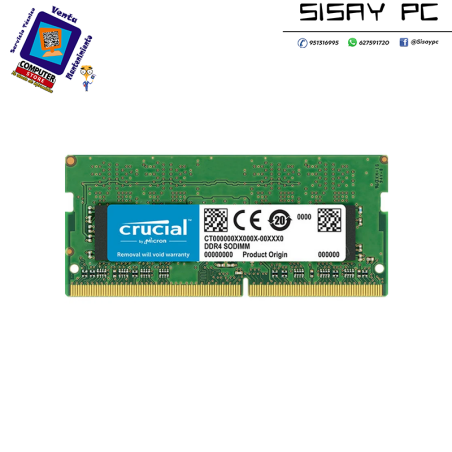 MEMORIA CRUCIAL SODIMM DDR4 4GB 2400MHZ CL17
