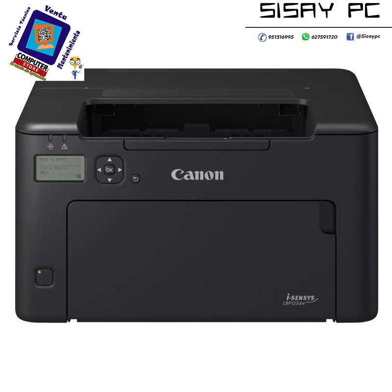 Impresora Láser Monocromo Canon I-SENSYS LBP122DW WiFi/ Dúplex/ Negra