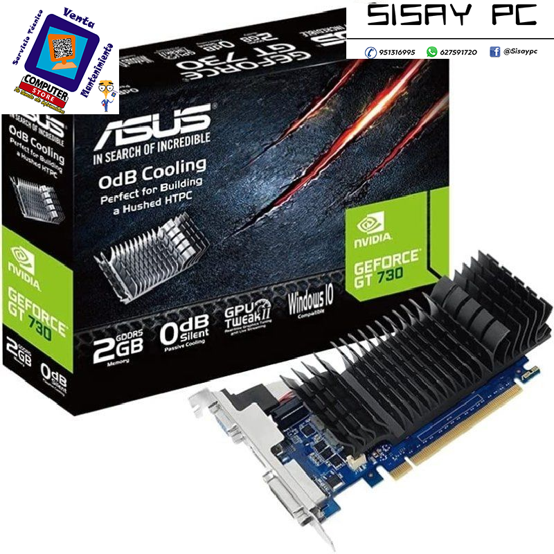 Tarjeta Gráfica Asus GeForce GT 730/ 2GB GDDR5