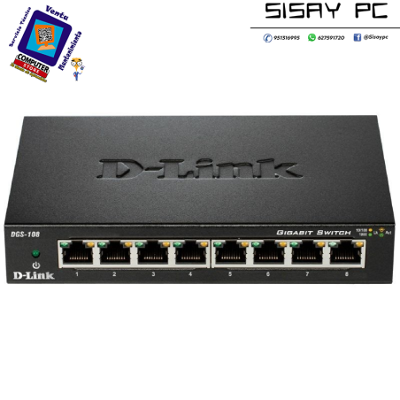 Switch D-Link DGS-108 8 Puertos/ RJ-45 10/100/1000