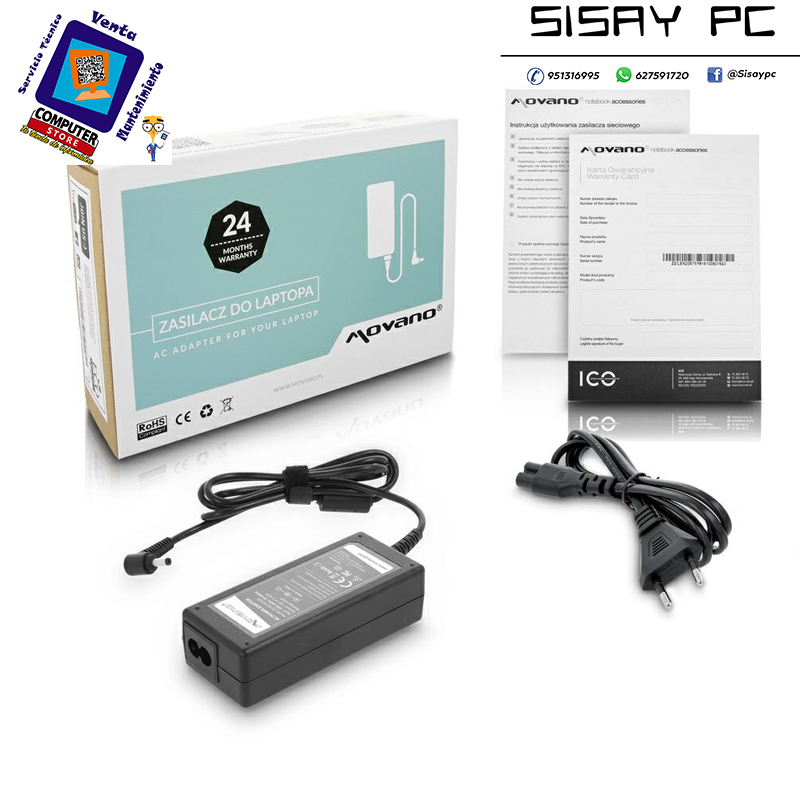 ALIMENTADOR COMP. ASUS 19V 3.42A 4.0X1.35 65w