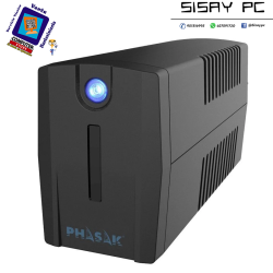 SAI Línea Interactiva Phasak Ottima 660 VA Interactive/ 660VA-360W/ 2 Salidas/ Formato Torre