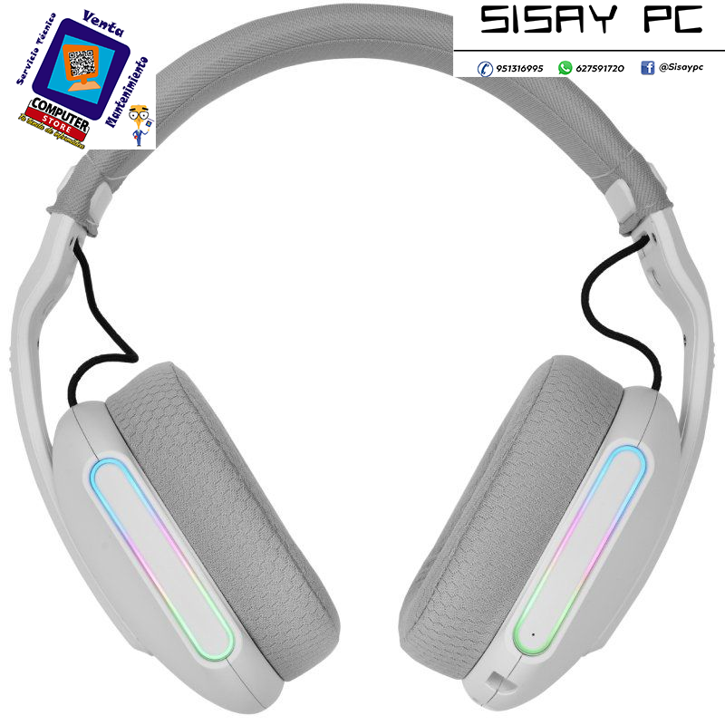Auriculares Gaming Inalámbricos con Micrófono Mars Gaming MHWPRO/ Jack 3.5/ Bluetooth/ Blancos