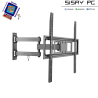 Soporte de pared orientable equip para pantalla de 37" - 70" doble brazo inclinable y giratorio max.