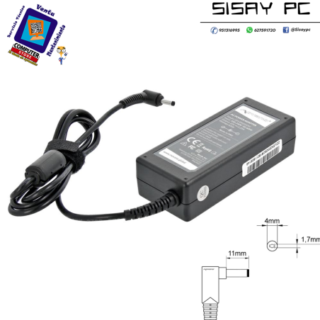 ALIMENTADOR PORTATIL LENOVO 20V 3.25A 4.0X1.7MM 65W