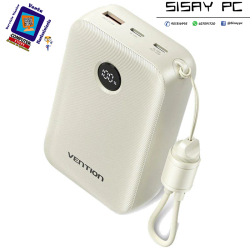 Powerbank 20000mAh Vention FKBN0-C/ 22.5W/ Beige/ Incluye Cable USB Tipo-C