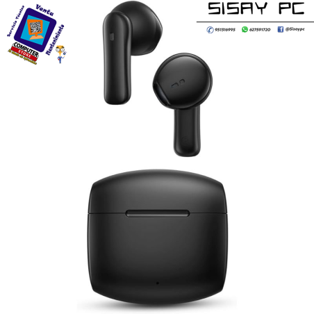 Auriculares Bluetooth SPC Ether 3 Buds con estuche de carga/ Autonomía 8h/ Negros