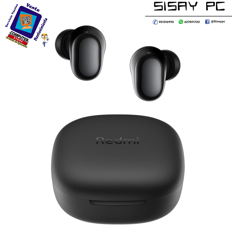 Auriculares Bluetooth Xiaomi Redmi Buds 6 Play con estuche de carga/ Autonomía 7h/ Negros