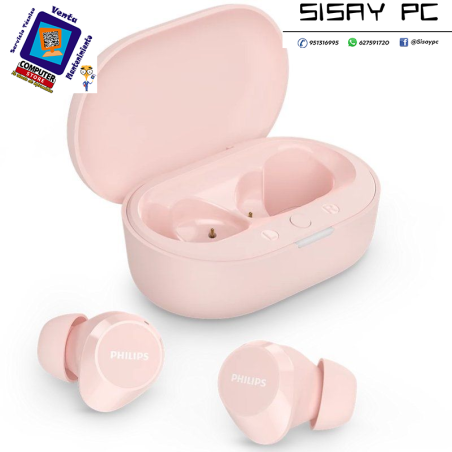 Auriculares Bluetooth Philips TAT1209 con estuche de carga/ Autonomía 6h/ Rosas