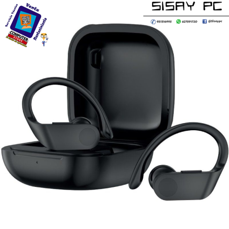 Auriculares Deportivos Bluetooth Daewoo TWS SPORT DW2012 con estuche de carga/ Autonomía 3h/ Negros