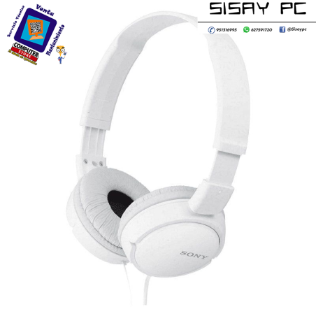 Auriculares Sony MDR-ZX110W/ Jack 3.5/ Blancos