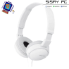 Auriculares Sony MDR-ZX110W/ Jack 3.5/ Blancos