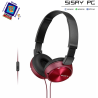 Auriculares Sony MDRZX310APR/ con Micrófono/ Jack 3.5/ Rojos