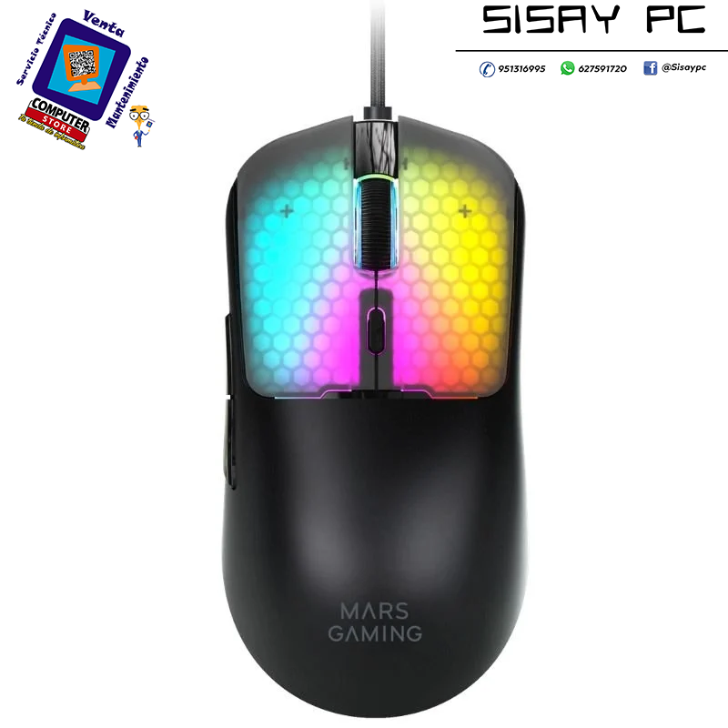 Ratón Gaming Mars Gaming MM-Viper/ Hasta 12800 DPI