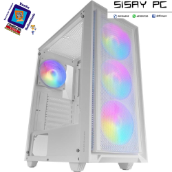 Caja Gaming Semitorre Mars Gaming MC-AIR/ Blanca