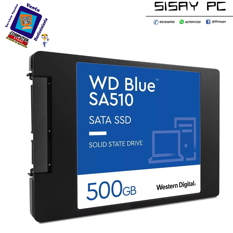 SSD WD 500GB BLUE 2.5 SATA 3 SA510"