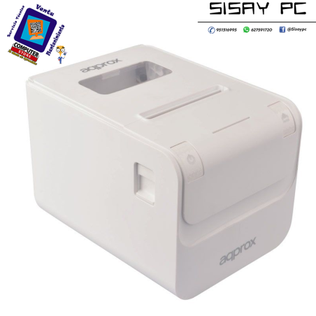 Impresora de Tickets Approx appPOS80AMUSEWH/ Térmica/ Ancho papel 80mm/ USB-RS232-Ethernet/ Blanca