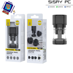 ADAPTADOR ENCHUFE INTERNACIONAL DE VIAJE US/EU/UK