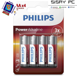 Pack de 4 Pilas AA Philips LR6P4B/05/ 1.5V/ Alcalinas