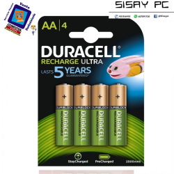 Pack de 4 Pilas AA Duracell HR06-P/ 1.2V/ Recargables