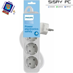 Regleta con Interruptor Philips CHP2134W/12/ 3 Tomas de corriente/ Cable 1.5m/ Blanco