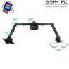 Soporte de Mesa para 2 Monitores TooQ DB1802TN-B/ Giratorio/ Inclinable/ hasta 8kg