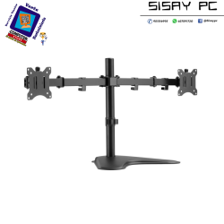 Soporte De Mesa Con Base Equip 650123 Para 2 Pantallas 13"-32" Doble Brazo Vesa Standard Hasta 8kg