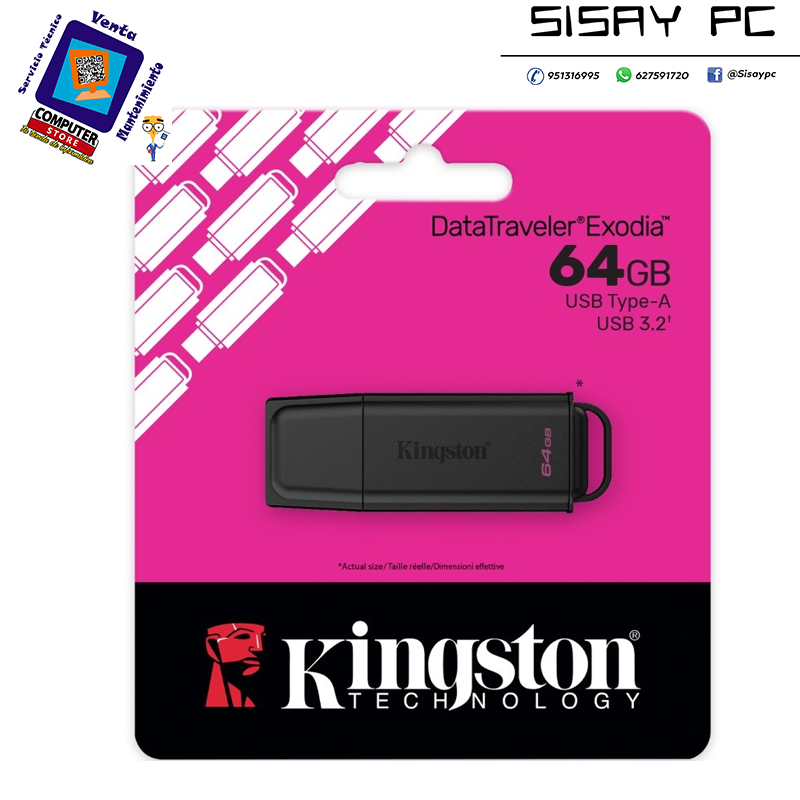 Pendrive 64GB Kingston DataTraveler Exodia Gen2 USB 3.2
